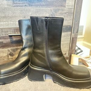 Free People Black Ankle Boots